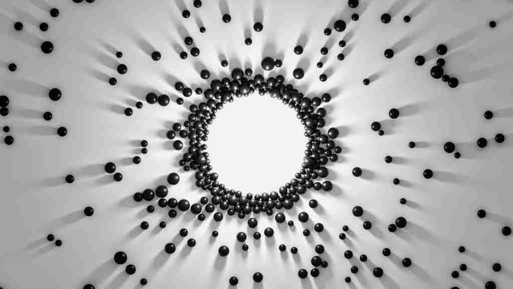 black-spheres-center-light-background-attraction-objects-with-long-shadows-magnetic-attraction-objects