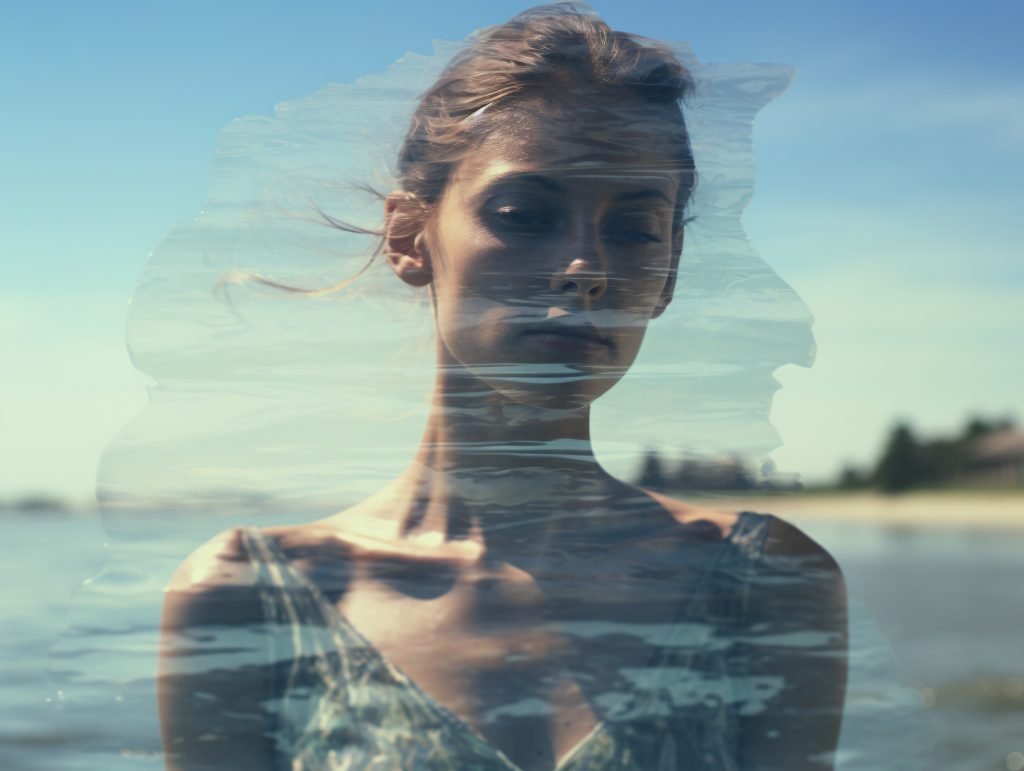 What Role Does Mindfulness Play In Personal Transformation 1 A woman shedding old layers on a personal transformation journey