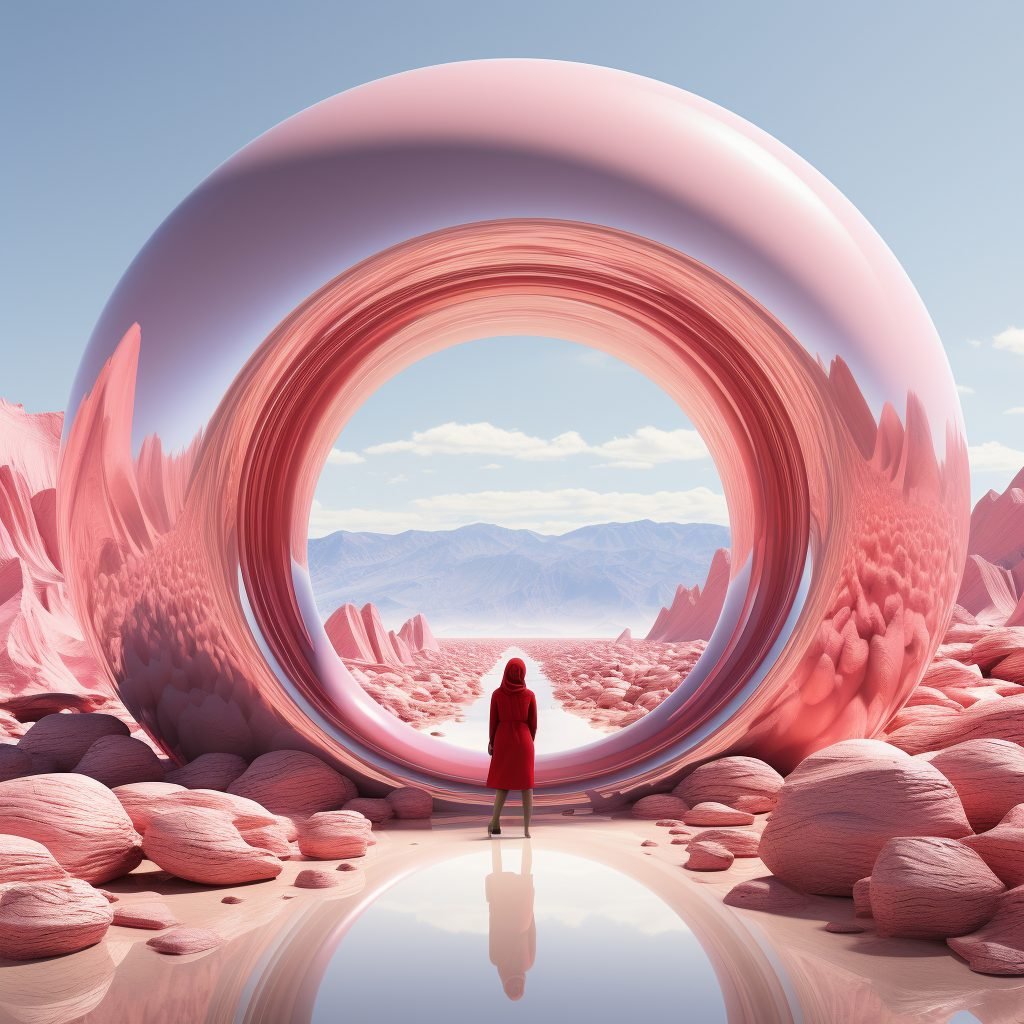 How Mindfulness Boosts Focus and Concentration 1 long shot adult nature with 3d geometric shapes