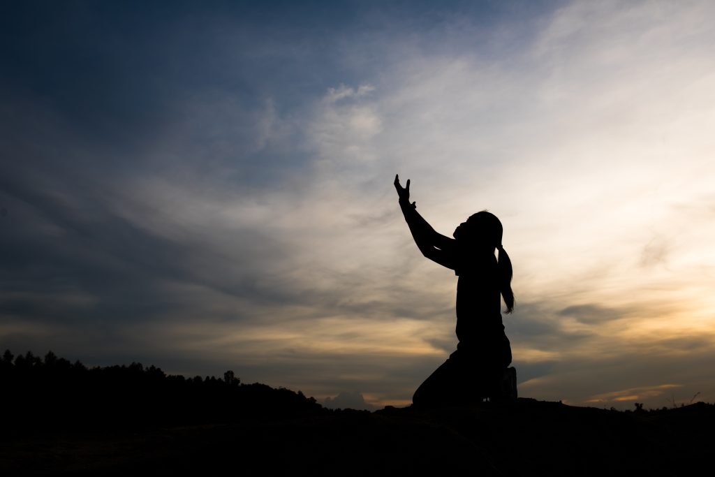 A woman offering forgiveness