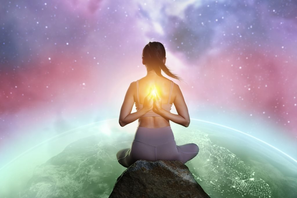 The Transformative Power of Meditation 2 A woman experiencing profound peace during meditation