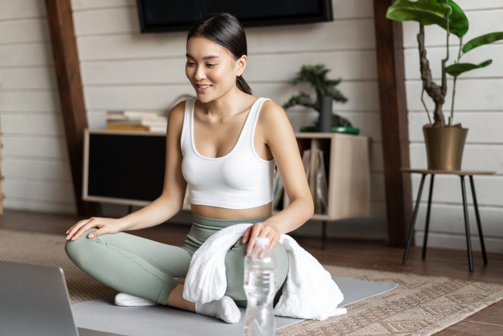 Awakening Through Breathwork - Techniques for Inner Peace 2 A woman feeling happy after doing breathwork, online course