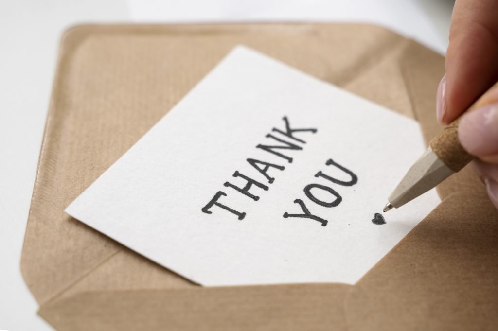 Awakening Through Gratitude 1 Thank you card