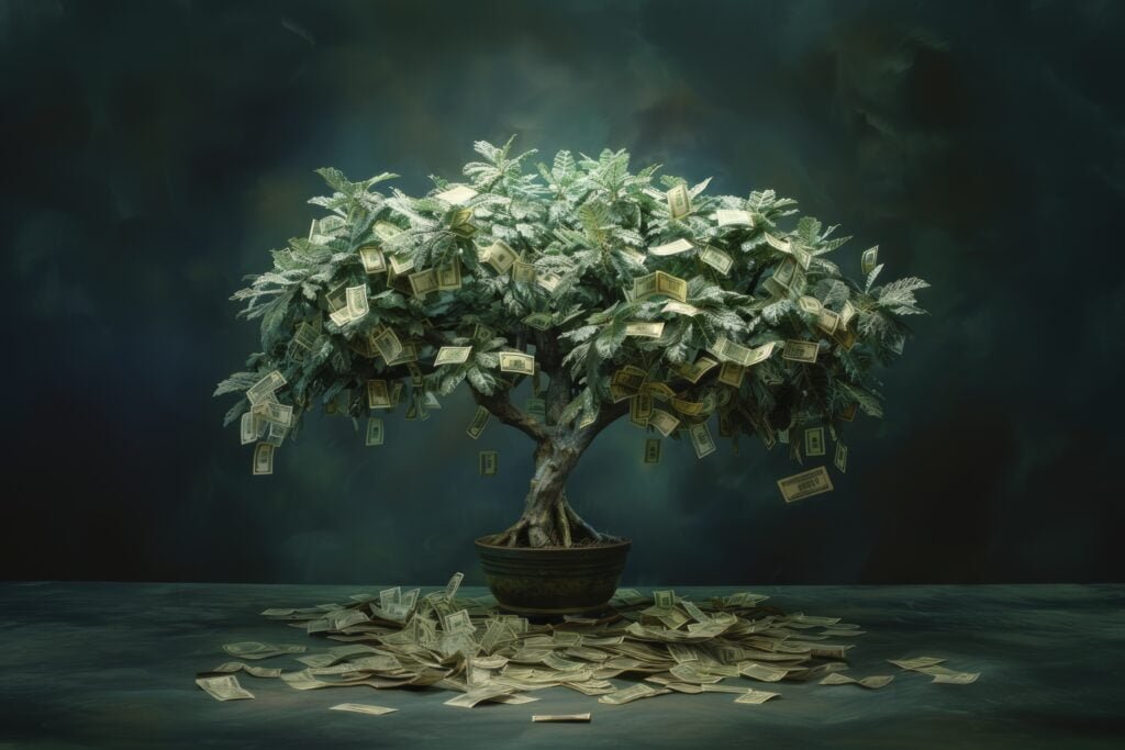Self-Love and Financial Empowerment - Valuing Yourself in All Areas 4 A money tree rendering banknotes