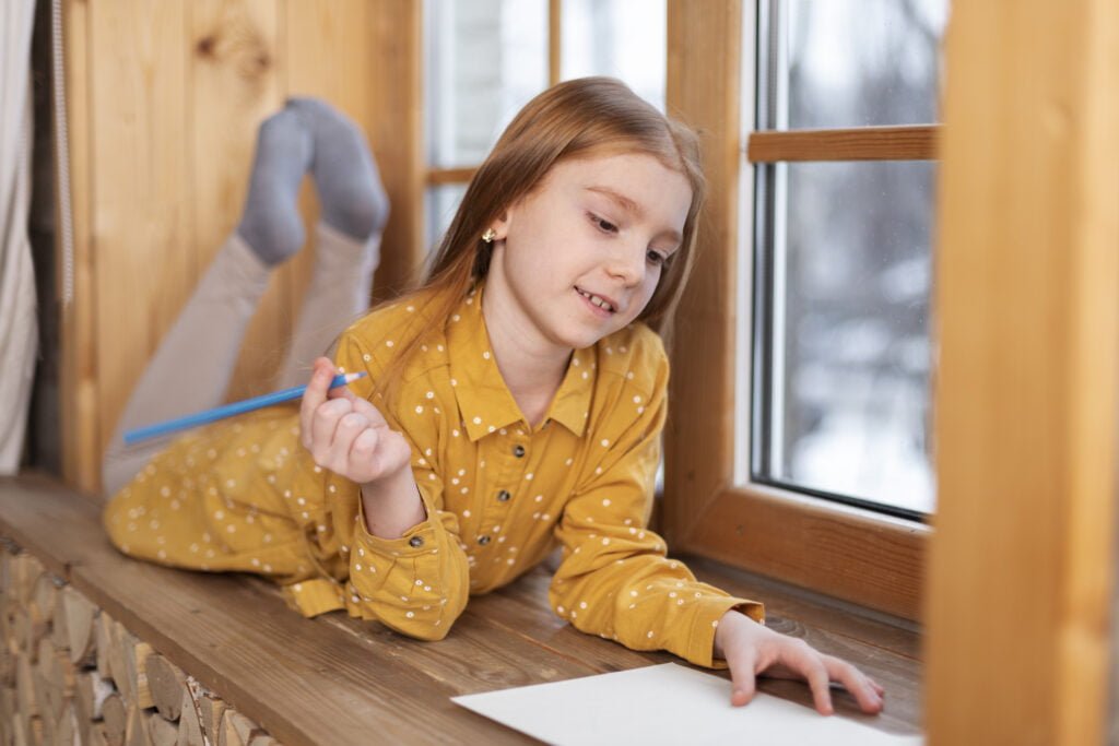 How to Teach Your Children the Importance of Self-Love 1 A girl writing a letter of love to herself