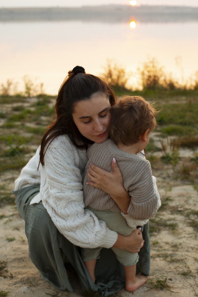 Self-Love for Moms - Balancing Motherhood and Personal Well-Being 2 A mom enjoying a mindful moment with her child