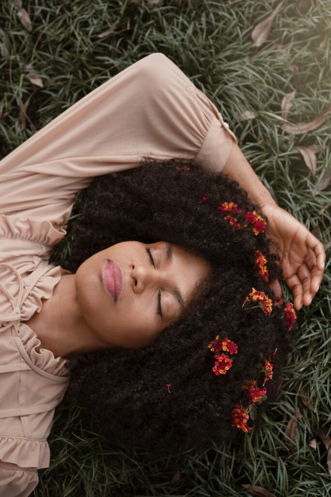 Self-Love and Feminine Energy - Unlocking Your Inner Power 3 top view woman posing romantic garden