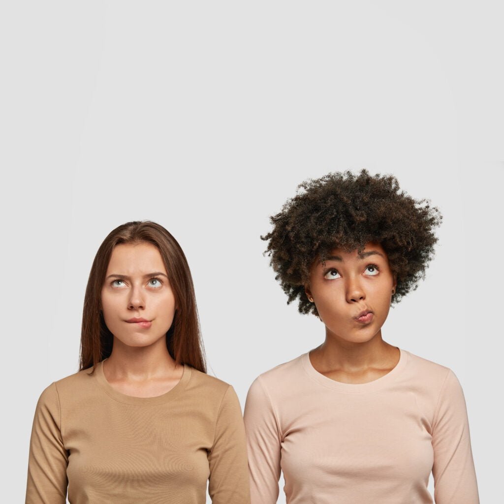 How to Stop Comparing Yourself to Others and Start Loving Yourself 2 Tow women comparing themselves to others