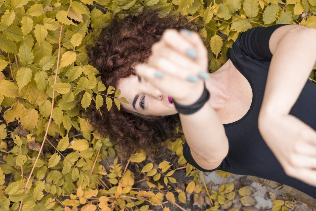 woman posing nature