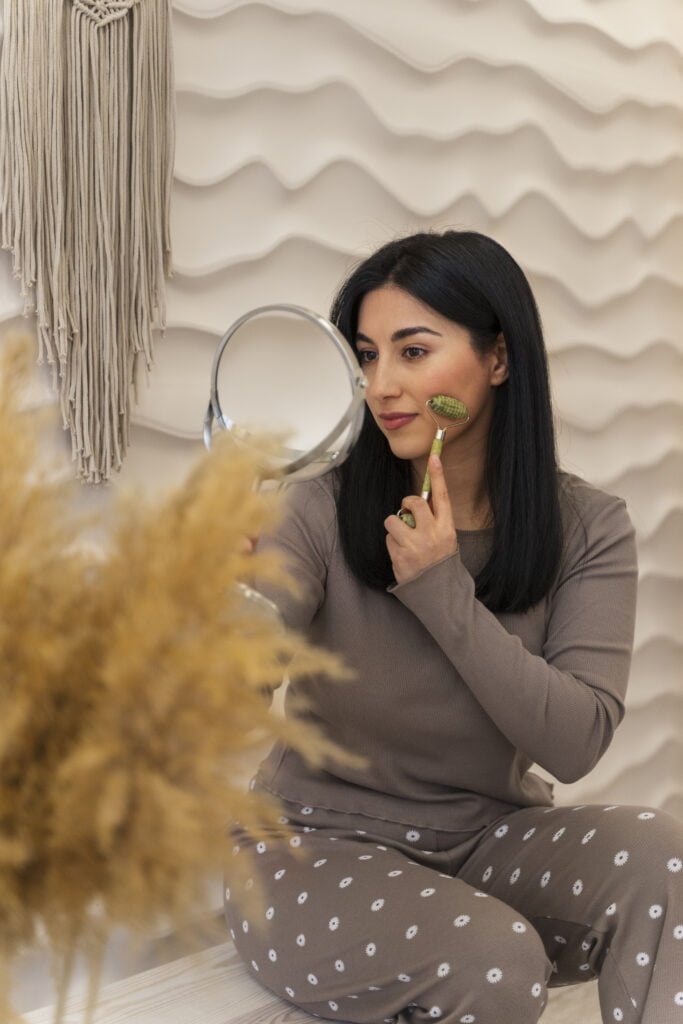Self-Love vs. Self-Care - What's the Difference and Why Both Matter? 2 A woman practising self-care with love