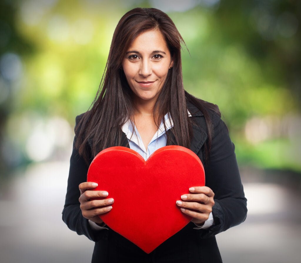 A woman in love with her career success