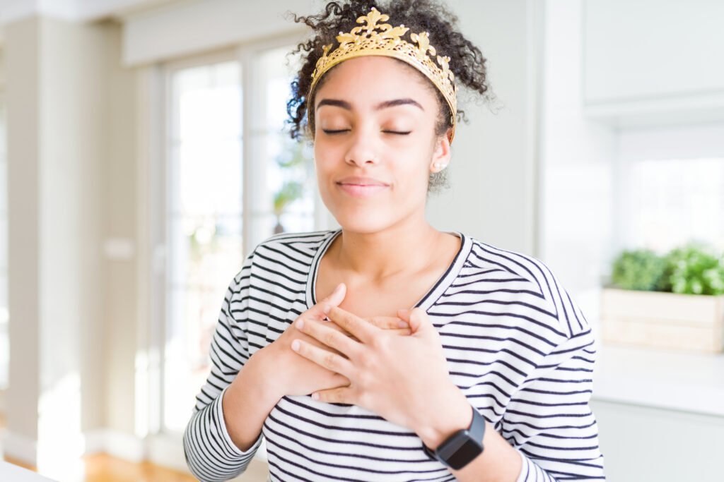 Cultivating Self-Compassion - Steps to Treat Yourself with Kindness 2 A woman giving herself self-compassion