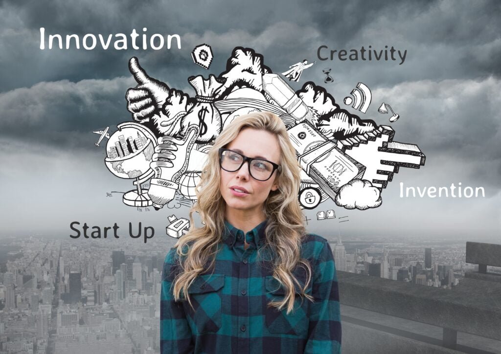 How to Use the Law of Attraction for Career Success 4 A woman thinking about how to overcome the blocks on her path to success