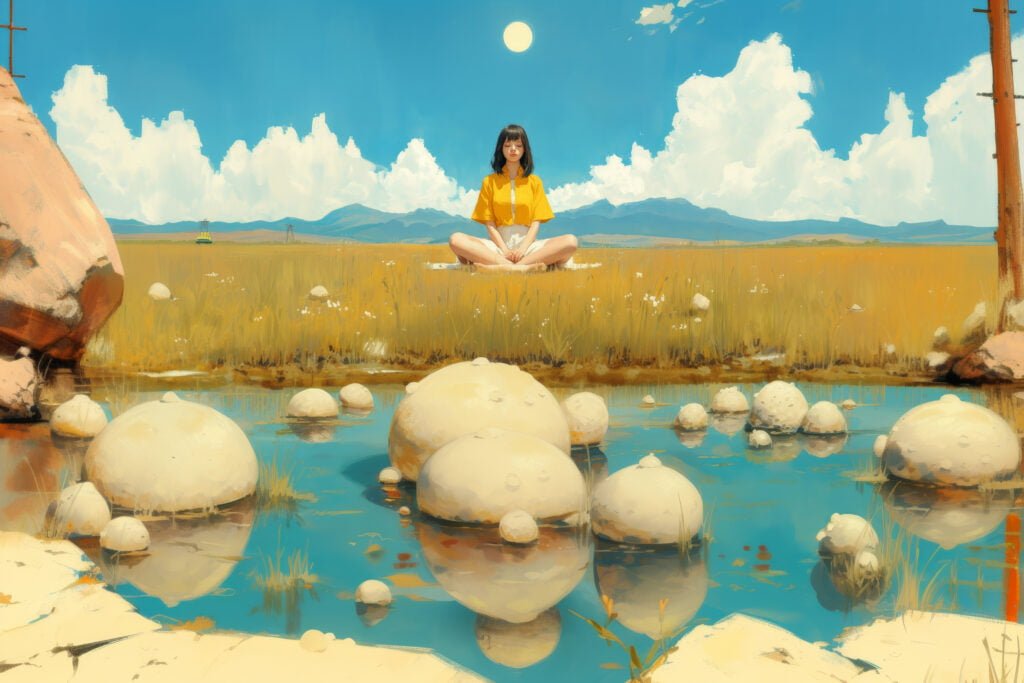The Role of Meditation in Strengthening Your Manifestation Practice 5 A young girl peacefully meditating