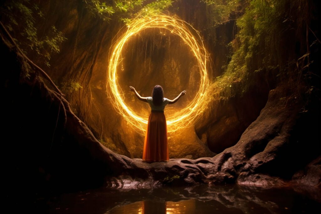 The Role of Meditation in Strengthening Your Manifestation Practice 1 a woman using energies to manifest