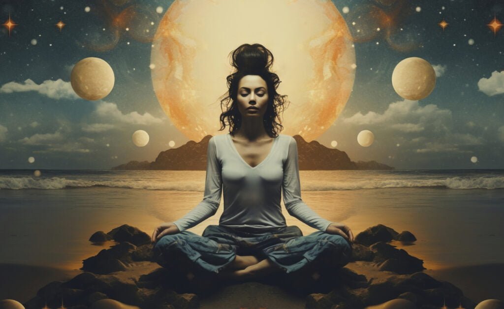 The Role of Meditation in Strengthening Your Manifestation Practice 4 A woman peacefully meditating