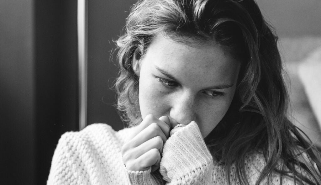 Using the Law of Attraction to Overcome Anxiety and Depression 2 Sad girl in her loneliness