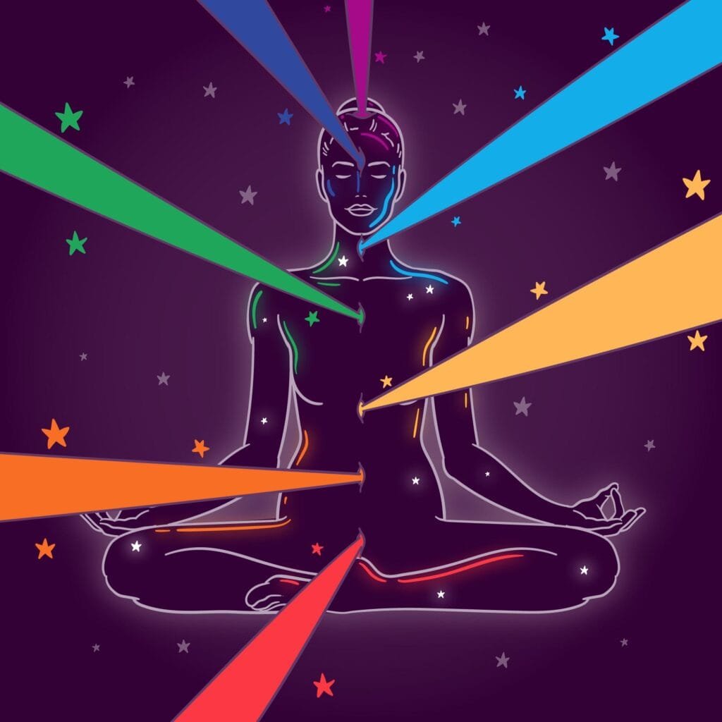 The Role of Patience in the Law of Attraction 4 A woman cultivating patience and aligning her chakras