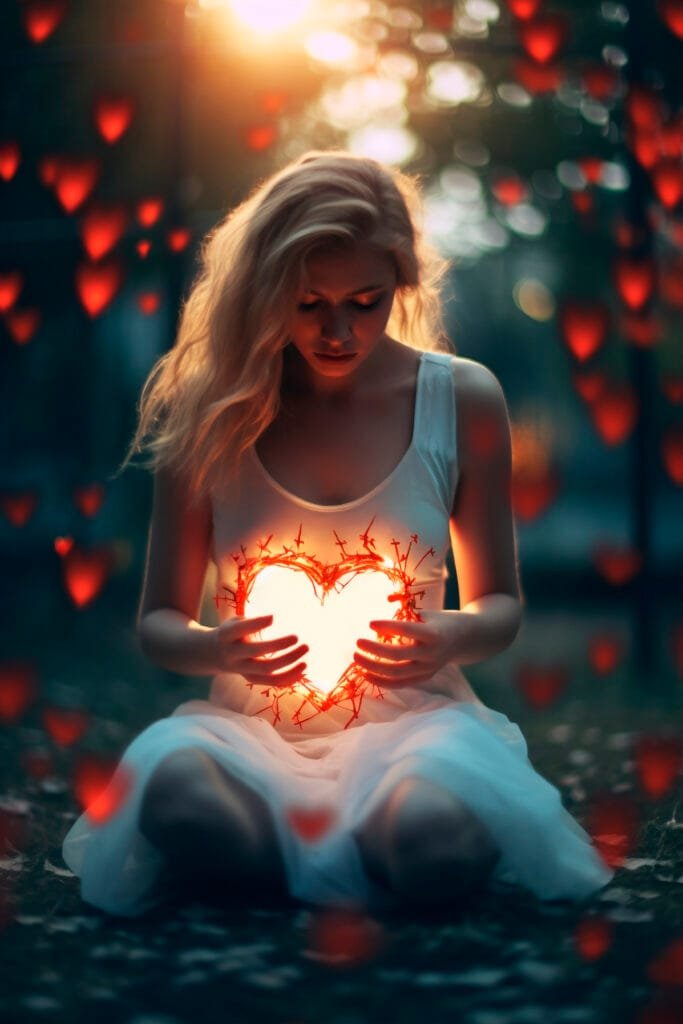 Advanced Law of Attraction Techniques for Experienced Practitioners 5 A woman using heart coherence to manifest her desires