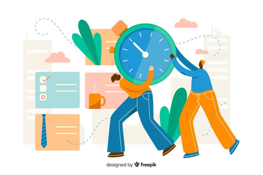 How to Use the Law of Attraction to Improve Your Time Management Skills 2 Two people struggling with time manangement