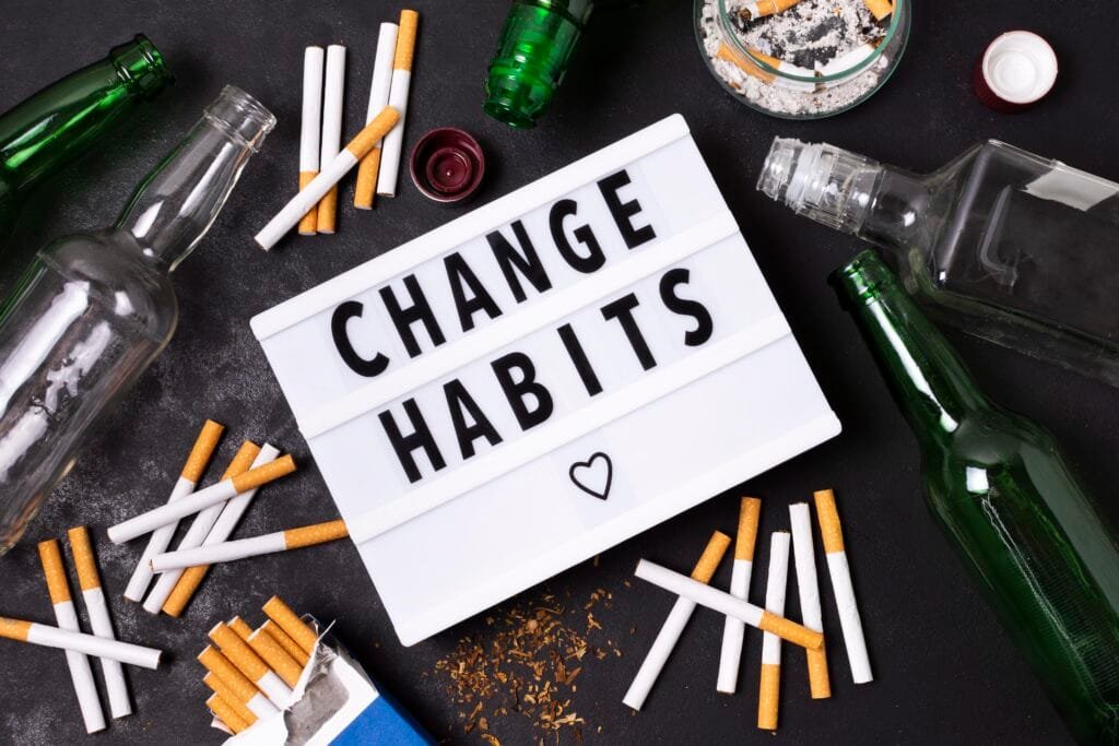 How to Use the Law of Attraction to Overcome Addictions and Bad Habits 1 Change habits concept