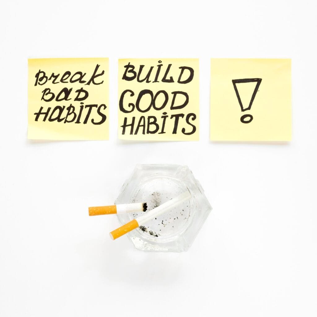 How to Use the Law of Attraction to Overcome Addictions and Bad Habits 5 Break bad habits, built good habits concept