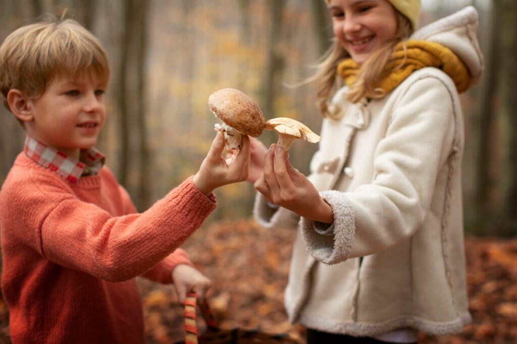 Screen-Free Family Time - 10 Mindful Activities that Connect 3 Kids having screen-free time