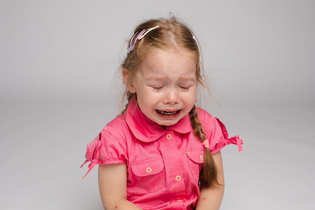 A girl having a meltdown